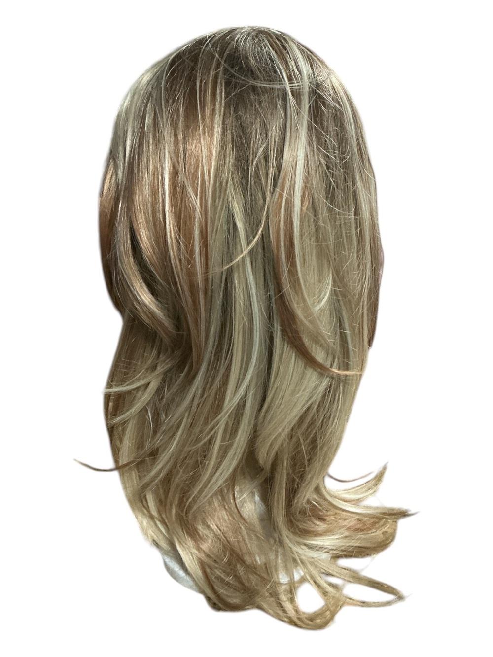 Nel’s Wigs Blonde Layered Synthetic Wig - Natural Honey & Ash Highlights
